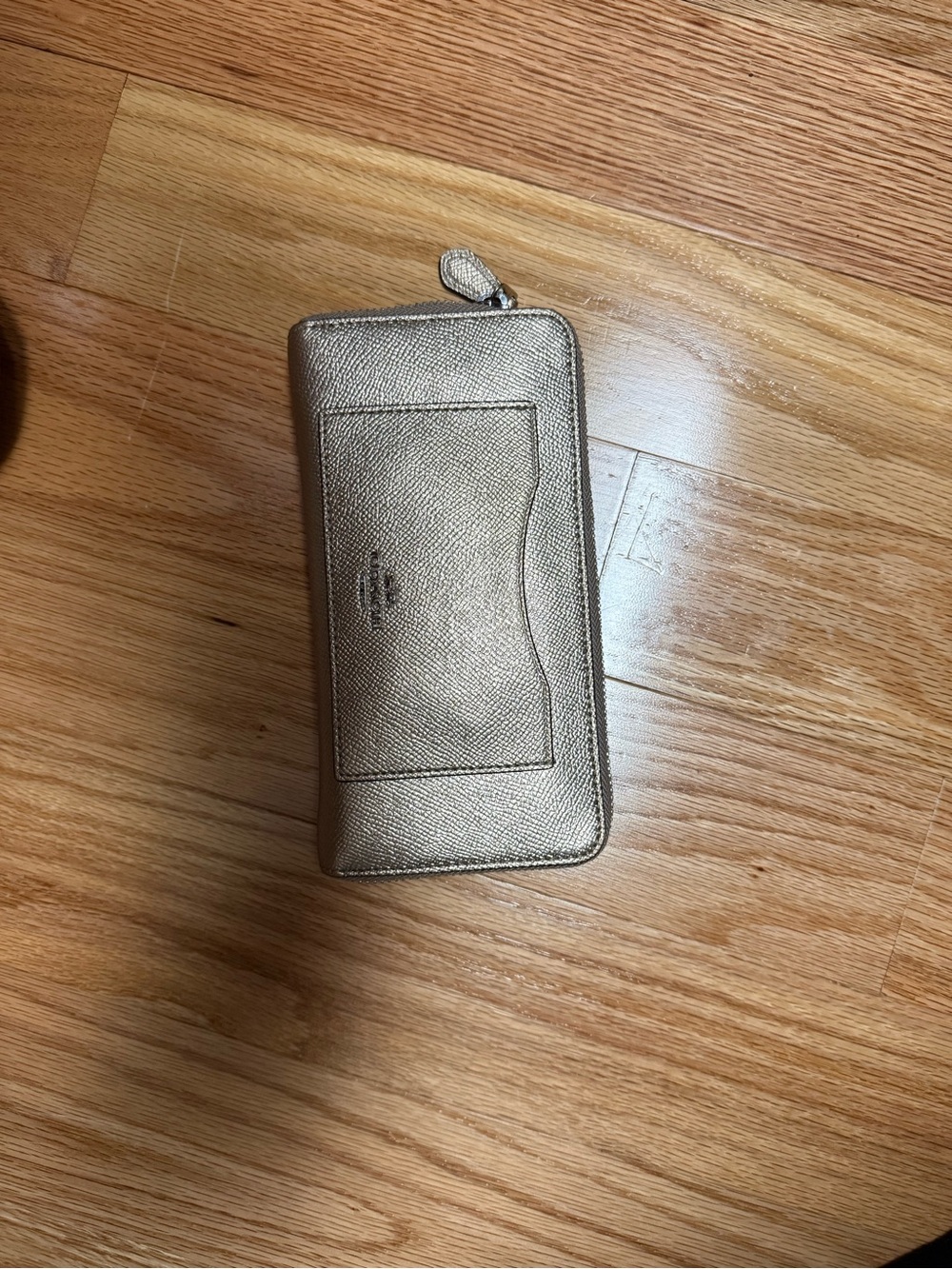 Coach Metallic Gold Zip-Around Wallet